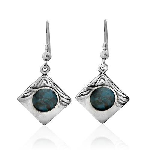 Oorbellen met Eilatsteen, prachtig gepolijste Eilatsteen ..., Sieraden, Tassen en Uiterlijk, Oorbellen, Verzenden