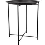 Bijzettafel - Trion Oliva - 43cm - Rond - Zwart - Metaal, Huis en Inrichting, Tafels | Eettafels, Ophalen of Verzenden, Nieuw