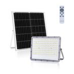 Buitenlamp grijs met zonnepaneel | LED bouwlamp 200W~2000 Lu, Huis en Inrichting, Lampen | Overige, Verzenden, Nieuw