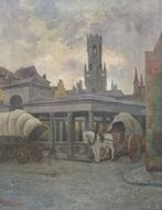 Flori Van Acker (1858-1940) - Vis markt Brugge, Antiek en Kunst