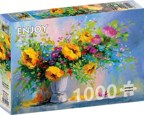 Bouquet with Yellow Flowers Puzzel (1000 stukjes) | Enjoy, Hobby en Vrije tijd, Denksport en Puzzels, Nieuw, Verzenden