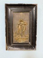 Reliëf, Junge Liebe - bas-relief - 48 cm - Verzilverd,, Antiek en Kunst, Antiek | Keramiek en Aardewerk