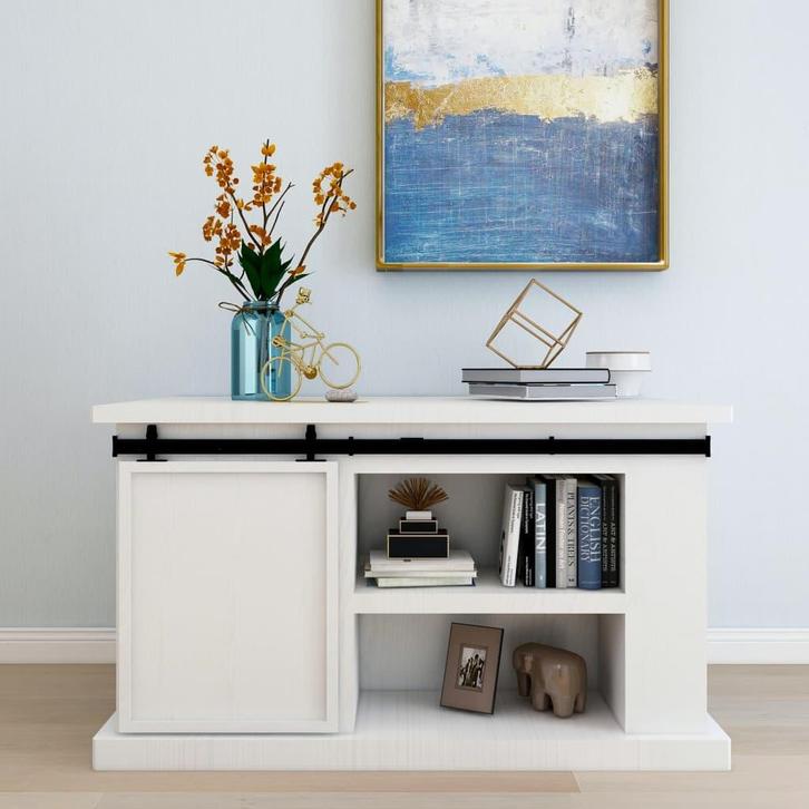 vidaXL Ophangset voor minischuifdeur 122 cm koolstofstaal, Doe-het-zelf en Verbouw, Overige Doe-het-zelf en Verbouw, Nieuw, Verzenden