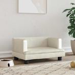 vidaXL Hondenmand 60x40x30 cm fluweel crèmekleurig, Verzenden, Nieuw