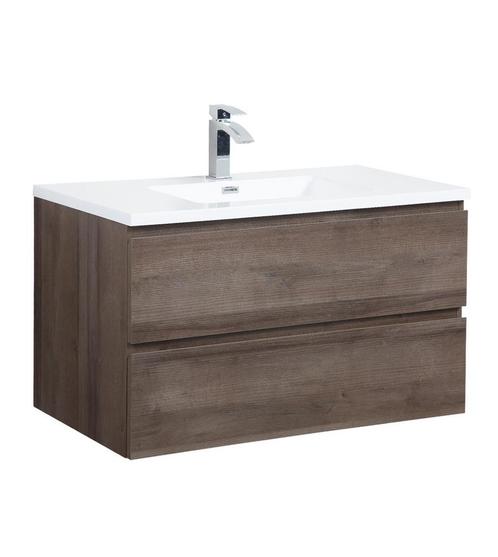Badkamermeubel Set Angela 90 cm Bruin Eiken Badmeubel, Huis en Inrichting, Badkamer | Badkamermeubels, Nieuw, Wastafelkast, Verzenden