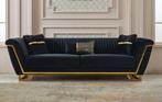 Chesterfield x Deseo - Lugano 3-zits bank - Deep Dark Blue, Huis en Inrichting, Verzenden, Nieuw, Rechte bank, Stof