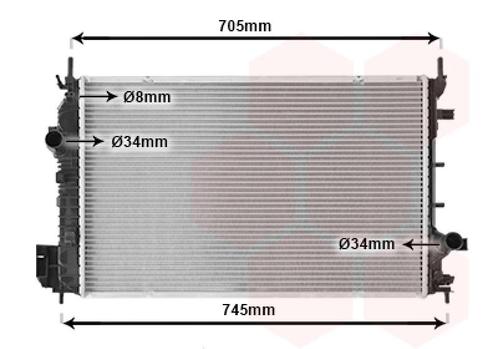 RADIATOR VOOR SAAB 9-3 YS3F 2002-2007 12775541, Auto-onderdelen, Airco en Verwarming, Nieuw, Ophalen of Verzenden