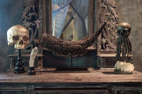 Snijwerk, NO RESERVE PRICE-Engraved horn of a water buffalo, Antiek en Kunst, Kunst | Designobjecten