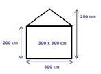 Classic Plus Party-tent PVC 3x3x2 mtr in Wit (3x3 meter), Verzenden, Nieuw