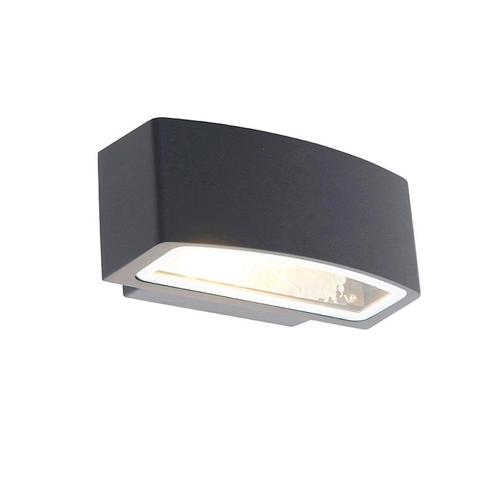 Modern buitenwandlamp grafiet 14,3 cm IP44 - Latina, Tuin en Terras, Buitenverlichting, Nieuw, 50 tot 250 watt