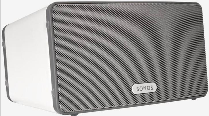 Sonos Play:3 wit - Draadloze multiroom speaker met Wi-Fi, Audio, Tv en Foto, Luidsprekers, Front, Rear of Stereo speakers, Zo goed als nieuw