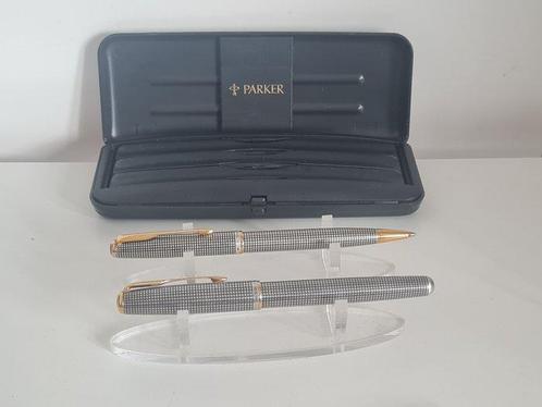 Parker - SONNET (stylo à plume et stylo à bille) argent 925,, Verzamelen, Pennenverzamelingen