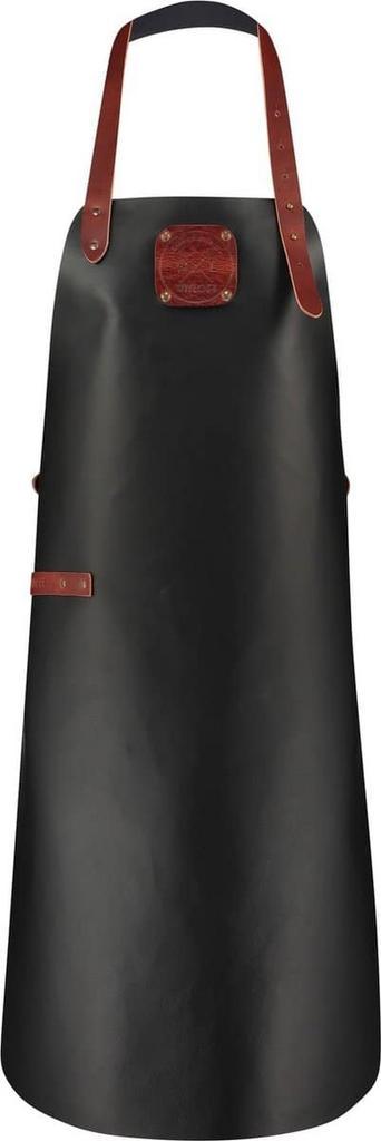 Witloft - Classic Leren Schort Zwart/Cognac | Handgemaakt,, Huis en Inrichting, Keuken | Keukenbenodigdheden, Nieuw, Ophalen of Verzenden