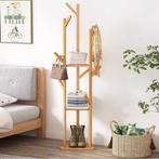Bamboe Kapstok met 10 Haken – Vrijstaande Kleerhanger Plank, Huis en Inrichting, Woonaccessoires | Kapstokken, Verzenden, Nieuw