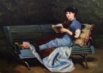 Scuola italiana (XX) - Ritratto di giovane donna sdraiata, Antiek en Kunst