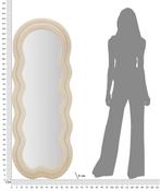 WANDSPIEGEL MIKI CRÈME FLUWEEL CM 60X4X160, Huis en Inrichting, Woonaccessoires | Spiegels, Ophalen of Verzenden, Nieuw