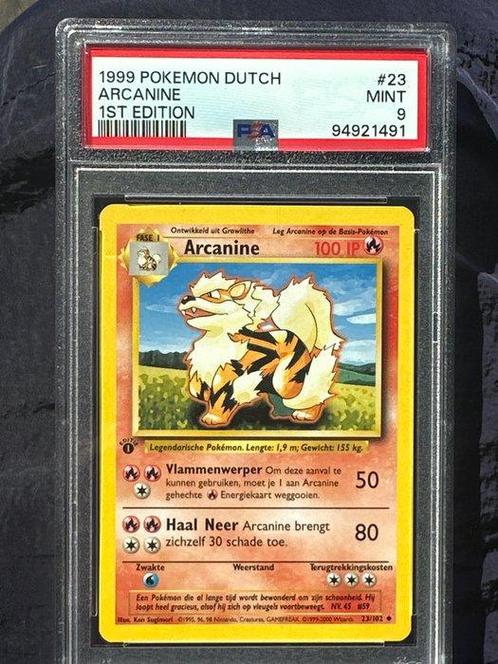 Pokémon - 1 Graded card - Arcanine 1st editon - Base set -, Hobby en Vrije tijd, Verzamelkaartspellen | Pokémon