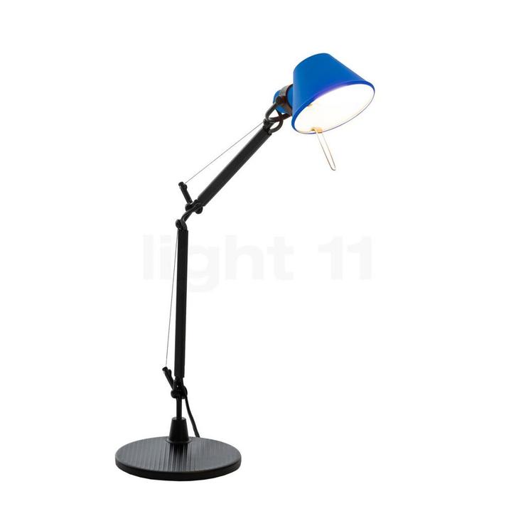 Artemide Tolomeo Micro Tavolo, blauw/zwart - met lampvoet, Huis en Inrichting, Lampen | Tafellampen, Nieuw, Verzenden