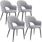 Eetkamerstoel Sachel, fluweellook, gestoffeerd, 120 kg - lic, Huis en Inrichting, Stoelen, Verzenden, Nieuw