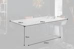 Design eettafel SYMBIOSE 200cm marmer wit keramiek gemaakt, Huis en Inrichting, Tafels | Eettafels, Ophalen of Verzenden, Nieuw