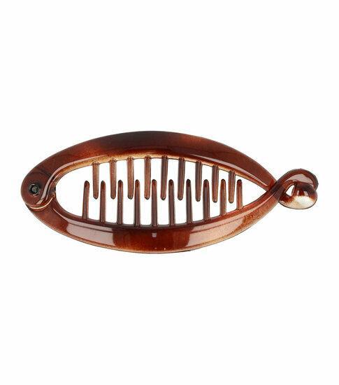 Haarspeld Bananenklem Klein 9cm Bruin, Sieraden, Tassen en Uiterlijk, Uiterlijk | Haarverzorging
