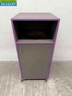 Verrijdbare houten Prullenbak Vuilnisbak 59 cm Horeca, Ophalen of Verzenden, Gebruikt