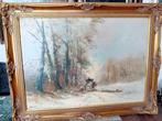 H van Dongen (XX) - Mooi winterlandschap, Antiek en Kunst, Kunst | Schilderijen | Klassiek