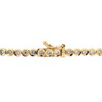 Gouden vintagetennisarmband met diamant 18 krt, Ophalen of Verzenden, Nieuw