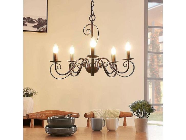 Lucande - kroonluchter - 5 lichts - metaal - H: 43.8 cm -, Huis en Inrichting, Woonaccessoires | Overige, Nieuw, Verzenden
