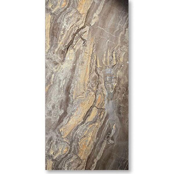 PVC Marmer Wandpaneel Onyx Glans Bruin 260x122x0,3cm, Doe-het-zelf en Verbouw, Platen en Panelen
