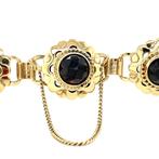 Vintage gouden bootjes armband met granaat 14 krt, Ophalen of Verzenden, Nieuw
