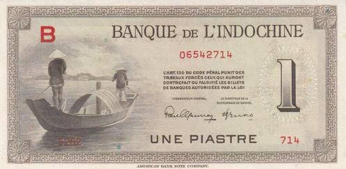 1945 French Indochina P 76 1 Piastre Nd Unc, Postzegels en Munten, Bankbiljetten | Europa | Niet-Eurobiljetten, Verzenden