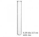 Reageerbuisjes glas met rand 20 cm Ø2.5 cm set 12 stuks, Ophalen of Verzenden, Nieuw