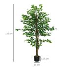 Ficusboom Kunstplant, Levensecht, 150 Cm Hoog, Met Pot, Groe, Huis en Inrichting, Woonaccessoires | Kunstplanten en Kunstbloemen