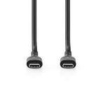 USB C naar USB C kabel | Nedis | 2 meter | USB 2.0, Verzenden, Nieuw