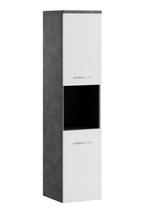 Badkamerkast Montreal 30 x 30 x 131 cm Grijs Wit Kolomkast, Verzenden, Nieuw, (Half)hoge kast