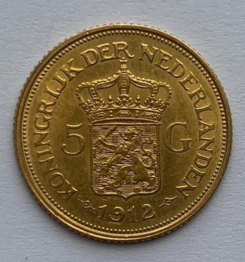 Nederland. Wilhelmina. 5 Gulden 1912 beschikbaar voor biedingen