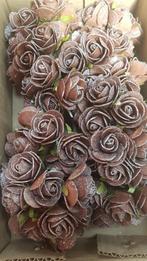 Mini foamroos emilia 3 cm. antique chocolate doos 84 new, Ophalen of Verzenden, Nieuw