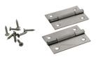 Rvs Scharnieren 49x38mm   2 stuks, Doe-het-zelf en Verbouw, IJzerwaren en Bevestigingsmiddelen, Verzenden, Nieuw