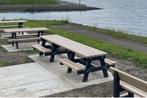 Rockwood® Picknicktafel Rolstoel - Zwaar Kunststof - Sand, Ophalen of Verzenden, Nieuw, Rechthoekig, Hout