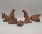 sculptuur, Uit houtgesneden kerstgroep - 12 cm - Hout