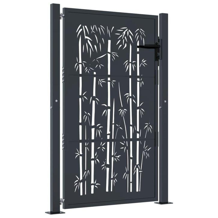 Staal Poort Antraciet 105x155cm | OP = OP, Tuin en Terras, Schuttingen, 1 tot 2 meter, Minder dan 3 meter, Nieuw, IJzer, Ophalen of Verzenden