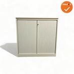 Roldeurkast - Ahrend - 120x120x45cm - wit met metalen rol..., Werkplek, Ophalen of Verzenden, Gebruikt, Kast