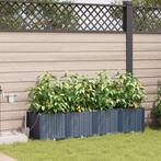 vidaXL Tuinplanten 1 pc Basketweave met opslag Grijs 160 x, Verzenden, Nieuw, Metaal, Minder dan 60 cm