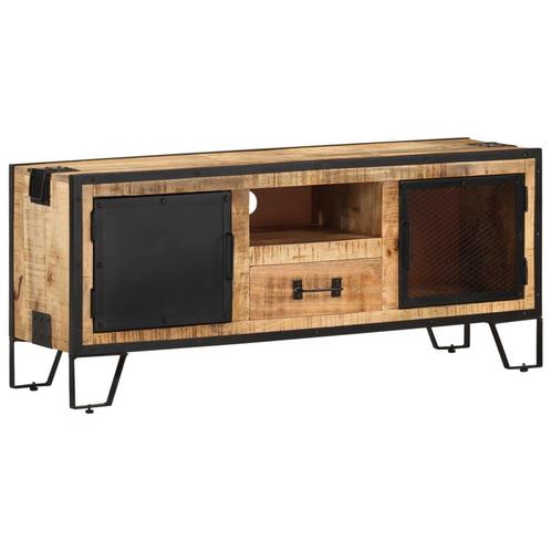 vidaXL Tv-meubel 110x31x46 cm ruw mangohout, Huis en Inrichting, Kasten | Televisiemeubels, 25 tot 50 cm, Nieuw, Overige houtsoorten