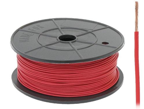 FLRY -B kabel - 1x 0,75mm - Rood - Rol 100 meter, Doe-het-zelf en Verbouw, Elektra en Kabels, Kabel of Snoer, Nieuw, Ophalen of Verzenden