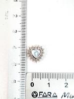 Oorbellen - 18 karaat Witgoud Aquamarijn - Diamant, Nieuw
