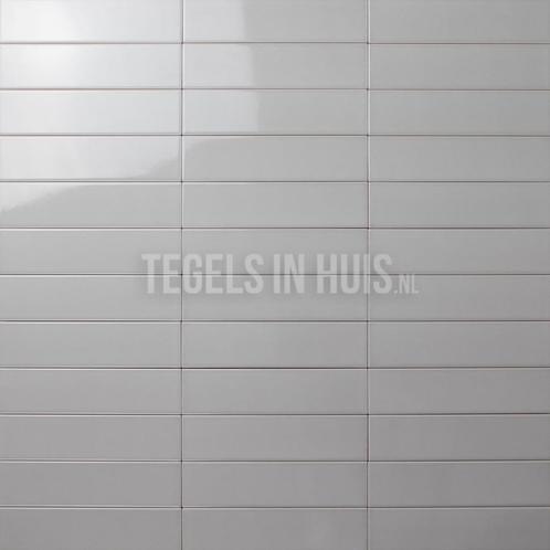 Wandtegel costa nova grijs glans 5x20 ideaal voor visgraat, Doe-het-zelf en Verbouw, Tegels, Wandtegels, Nieuw, 10 m² of meer