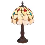 Tiffany tafellamp – Kleurrijk Druppelmotief – Ø 20 × H 36, Verzenden, Nieuw