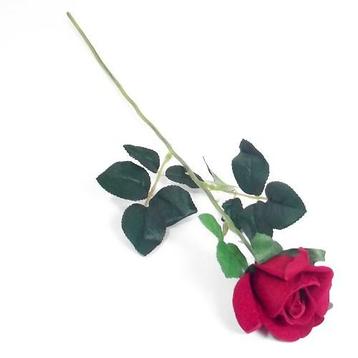 Rode roos valentijnroos velvet zijde stuk single rose red beschikbaar voor biedingen